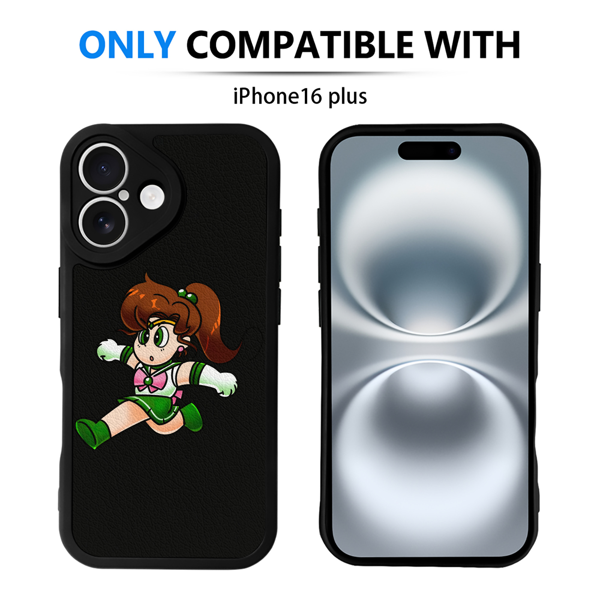 （画像用） 美少女戦士セーラームーン 木野 まこと きの まこと Sailor Moon Kino Makoto （セーラージュピター；Sailor Jupiter） 【iPhone 16シリーズ対応】シリコンスマホケース（レザー調） 材質：シリコン